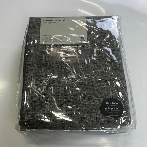 West Elm - Crossweave Curtain 48 x 96 in Pole Pocket - Picture 1 of 2